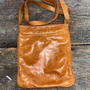 Vintage Italian Leather Crossbody Bag Caramel Brown Made in Italy The Trend
